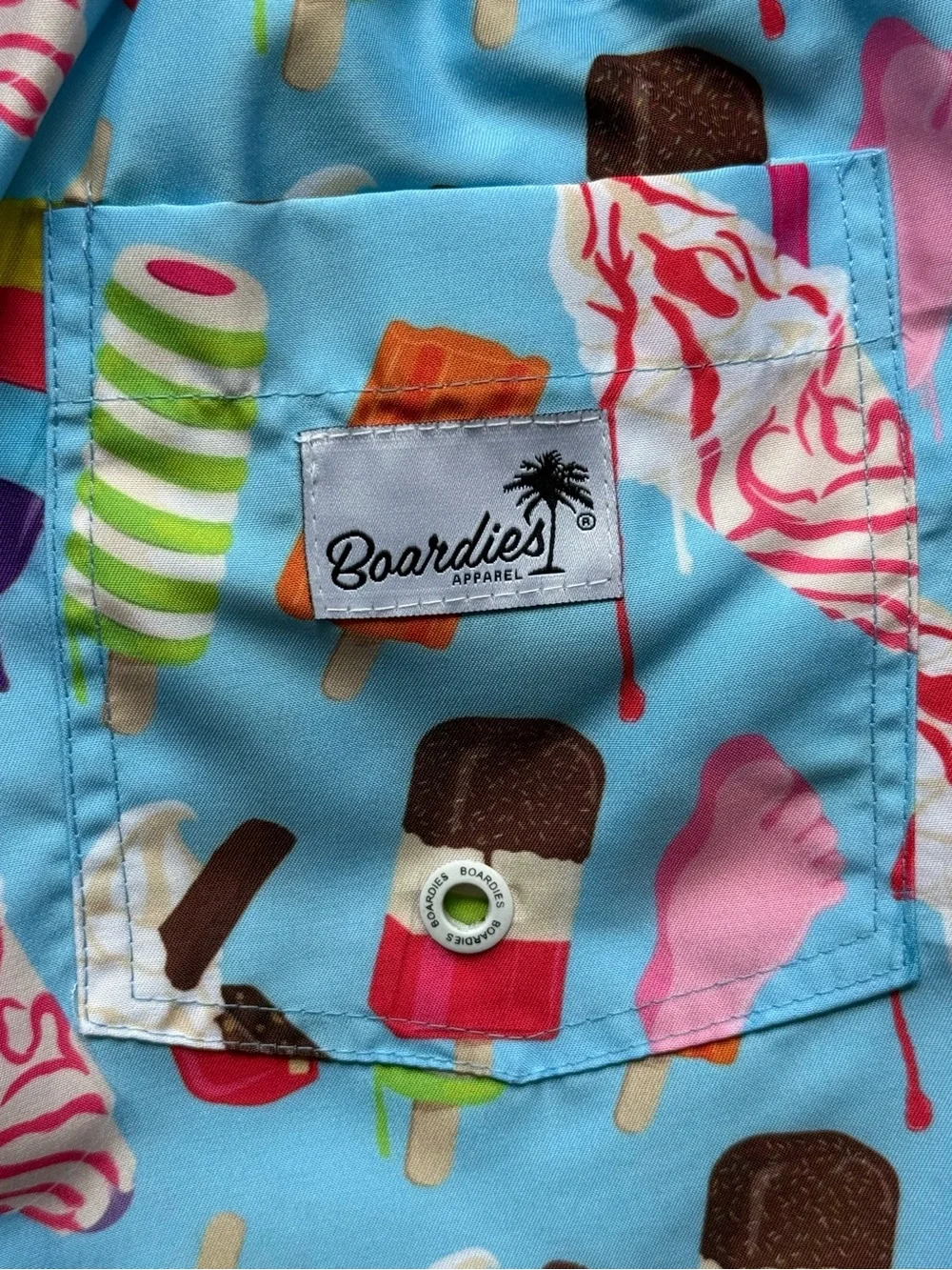 Boardies Boys Ice Cream Print Swim Trunks - Size 5-6